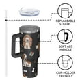 thumbnail image 4 of OBREWU Basset Hounds with Bones and Presents Tumbler with Handle and Lid,Basset Hounds with Bones and Presents 40oz Double Wall Vacuum Insulated Tumbler,Cups Gift for Women and Men, 4 of 7