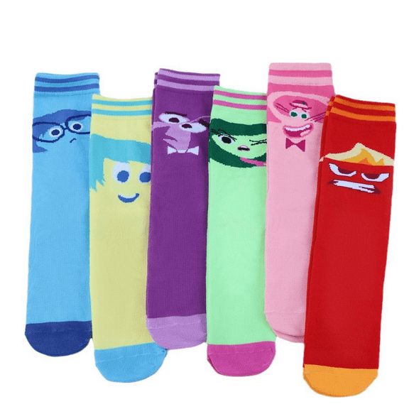 BAIZOHAI Kids Socks, 5 Pairs Inside Out Athletic Crew Socks, Warm & Comfortable Cartoon Socks for Boys, Girls DSN529-470