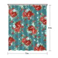 thumbnail image 5 of Pioneer Colorful Floral Shower Curtain for Bathroom Home Decor Bathtubs Waterproof Fabric Curtain with 12 Hooks 72x84in, 5 of 6