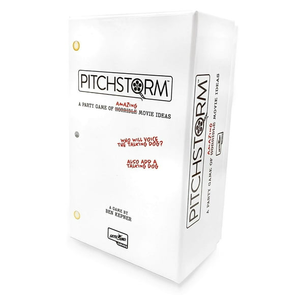 Skybound Pitchstorm : Card Game of Pitching Horrible Movie Ideas to The Worst Executives | Fun Party Tabletop Game Enjoyed by Teens and Adults, 500-card Core Deck, 3-12 Players, Ages 14+