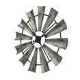 thumbnail image 1 of Special T Imports Distressed Grey Rustic 30 Inch Metal Windmill Wall Clock, 1 of 4