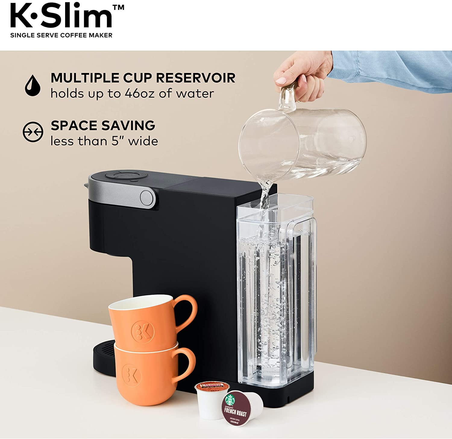 Keurig K Slim Single Serve Coffee Maker Black - Office Depot