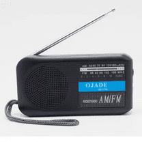 Portable AM/FM Transistor Radio with Loud Speaker, Battery or USB Powered - Compact Emergency Radio for Indoor, Outdoor, Travel & Storms (Model OE-1705)