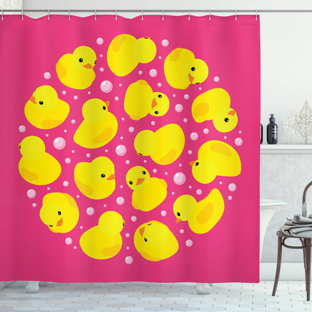 Rubber Duck Shower Curtain Fun Baby, Rubber Duck Shower Curtain Fabric