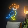 thumbnail image 3 of Handmadetneonsign Cowboy Parrot Neon Light, Parrot Cowboy Led Light, Parrot Cowboy Hat Led Sign, 3 of 5