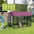 thumbnail image 2 of YYAo Doghouse, Puppy Shelter,Outdoor Dog Kennel with 360° Rotating & 4 Levels Adjustable Bowls, Waterproof Cover, 2 of 11