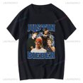 thumbnail image 2 of Printemps/été 2024 Nouveau T-shirt Affiche Justin Bieber Col Rond Manches Courtes Mode Décontractée Unisexe Mode Urbaine 7 TTTG, 2 of 6