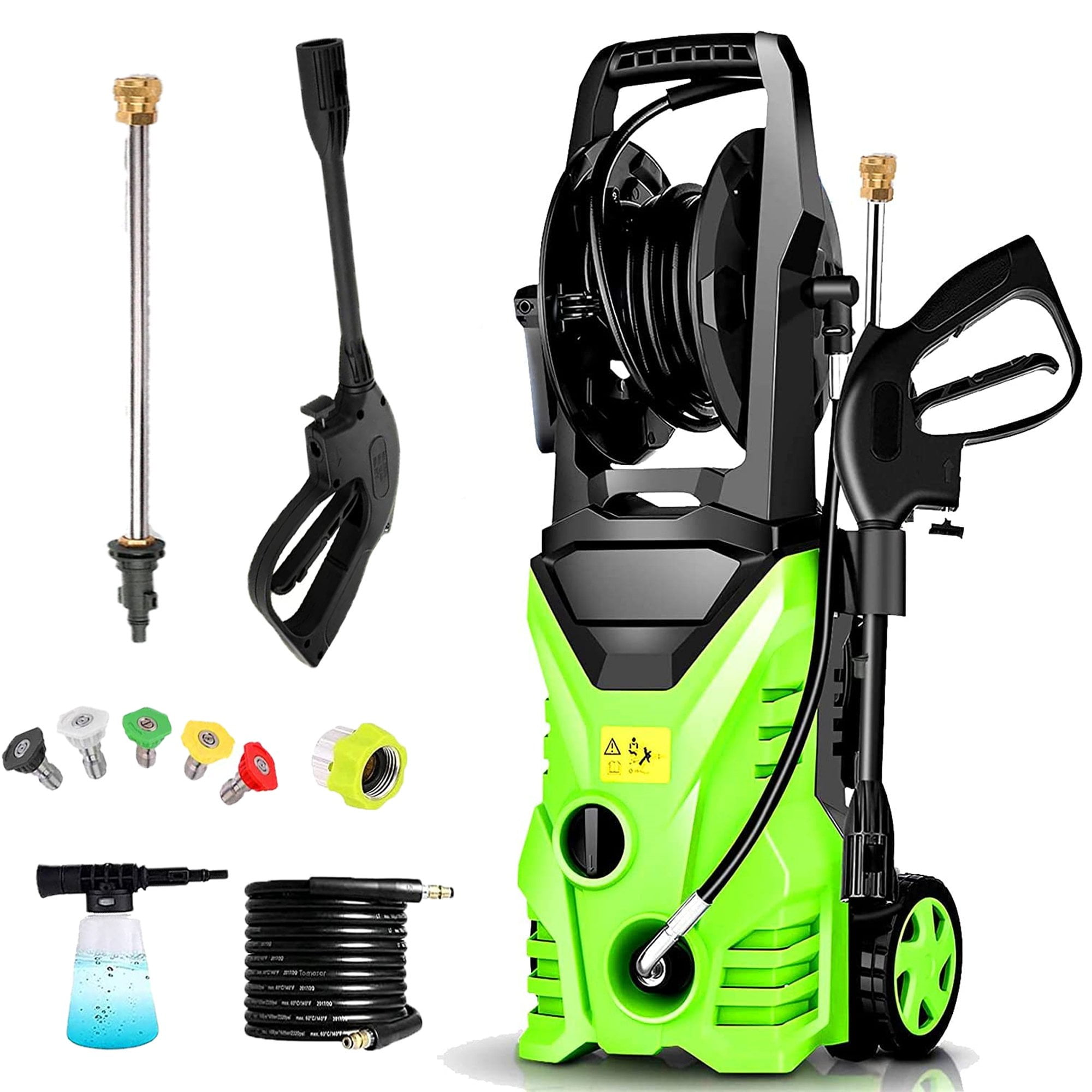 2.6GPM High Pressure Washer Professional Washer Cleaner,4 Nozzles,HM5226 Homdox 3500PSI Electric Pressure Washer 1800W Power Washer 