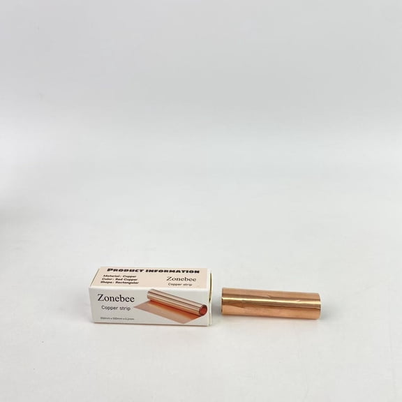 Zonebee Copper strip,Copper Sheet Roll 350mm x 500mm x 0.2mm, 99.9% Pure Copper Strip Copper Flashing Metal Foil Plate for Electricity DIY Projects