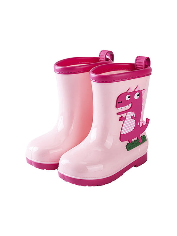 pink dinosaur rain boots