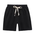 thumbnail image 2 of Toddler Little Boys Girls Solid Cotton Linen Elastic Waist Bottom Shorts Summer Knee Length Casual Harem Pants, 2 of 4