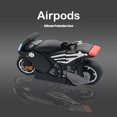 thumbnail image 4 of Unique Case Compatible with AirPods 1&2 ,Creative Fun 3D Cartoon Motociclo Design AirPods Cover Case Cool Skin Soft Rubber Shockproof Protective Case (AirPods 1&2, Black), 4 of 14