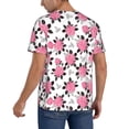 thumbnail image 2 of Hirioo Rose Flowers for Men's Baseball T-shirt Shirts Short Sleeve Casual Summer Button Stretch T Shirts,Size S-4XL-X-Large, 2 of 7