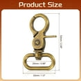 thumbnail image 2 of Uxcell 6 Pack Swivel Snap Hook, 25mm(1") Trigger Snap Heavy Duty Zinc Alloy Metal Lobster Claw Clasp Lanyard Clips for Straps Bags Belting Leathercraft, Bronze, 2 of 6