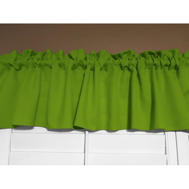 Outstanding lime green window valance Solid Poplin Window Valance 58 Wide Lime Green Walmart Com
