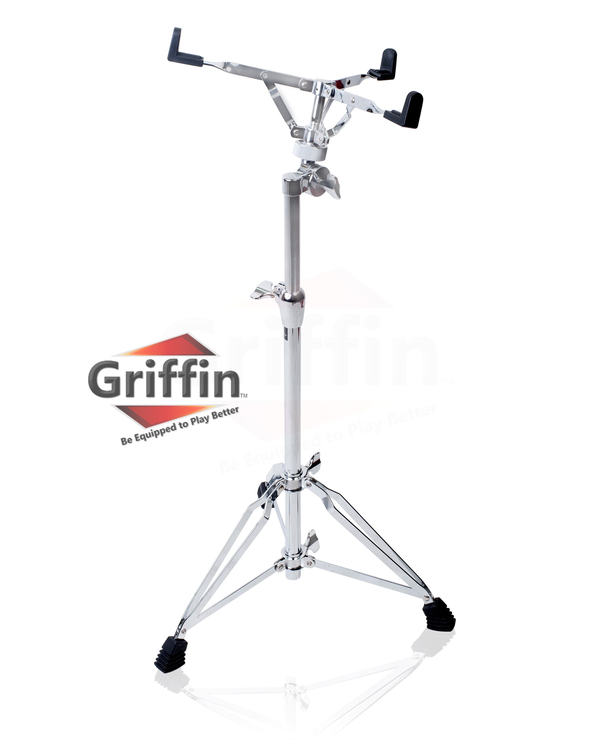 Extended Height Snare Drum Stand by Griffin Tall Adjustable Height Snare Stand For Practice Pad