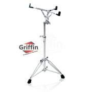 Extended Height Snare Drum Stand by Griffin Tall Adjustable Height Snare Stand For Practice Pad Concert Stand Up Drum Mount Holder With Basket Clamp Double Braced Percussion Chrome Drum Hardware