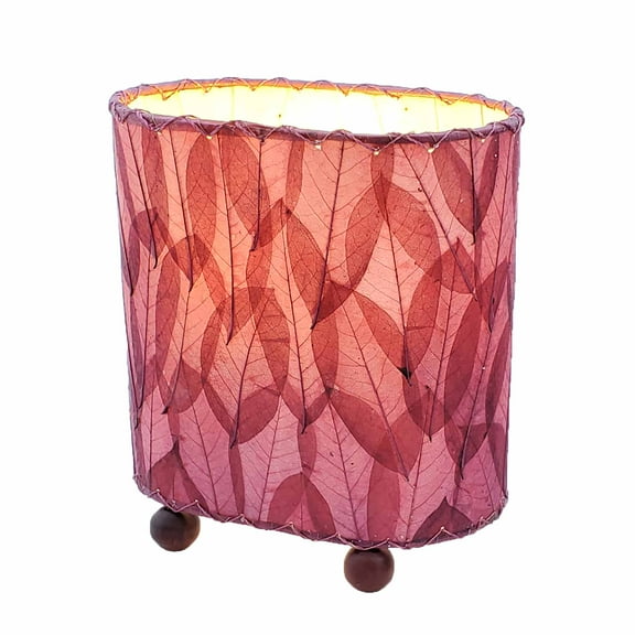 Eangee Home Design Mini Guyabano Table Lamp, Shade Made Of Guyabano Leaves, 9x5x9 Inches
