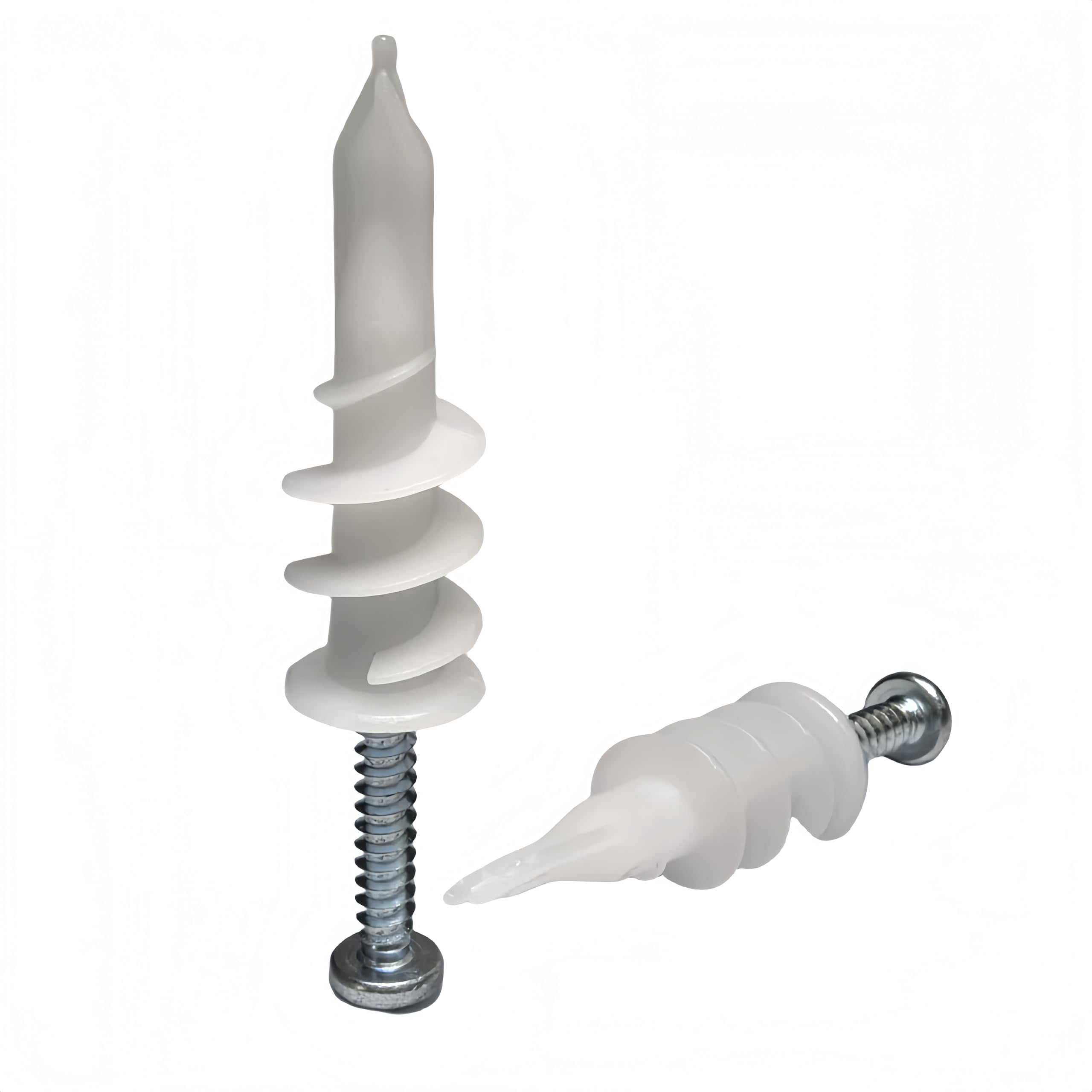 #8 Self-Drilling Drywall Anchors with Zinc-Plated Screws-10 Pack