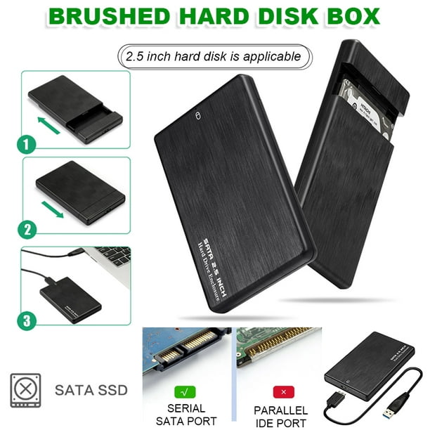 SHELLTON 2.5'' Ultra Slim USB 3.0 Portable Hard Drive Case (Hard Drive not included) - Walmart.com
