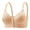 Beige, variant on Sports Bras for Women Plus Size Upgrade Women's Solid Color Underwire Oversized Gathering Underwear Daily Bra Sports Bra Style F-1102 Pinks L