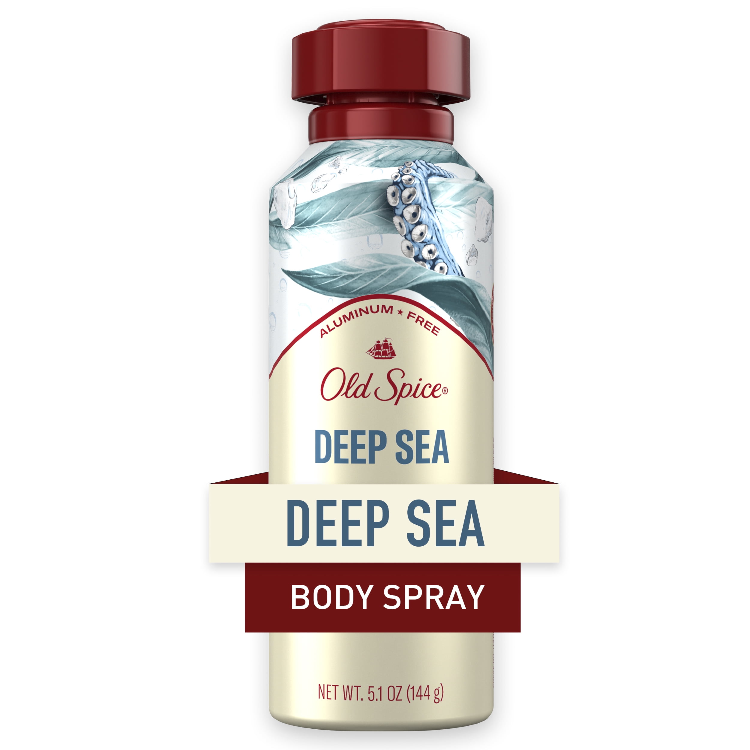 Old Spice Men's Body Spray Aluminum Free Deep Sea, 5.1oz