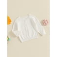 thumbnail image 5 of Elippeo Girls Autumn Knit Sweater Long Sleeve Solid Color Button Up Cardigan Knitwear Coat 6 9 12 18 24 Months 3 Years, 5 of 9