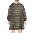 thumbnail image 2 of Wearable Oversized Blanket,Dark Brown Bigfoot and Tree Pattern Wearable Blanket Hoodie for Adults,Cozy Hooded Blankets with Super Pockets,Super Warm Fuzzy Pullover for Women & Men, 2 of 6