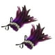 thumbnail image 4 of 2 piezas de muñequeras de felpa, pulseras de plumas artificiales, mangas Steampunk góticas para fiesta, Carnaval, Rave, ropa de baile latino, púrpura Salvador Dali Puños de muñeca, 4 of 10