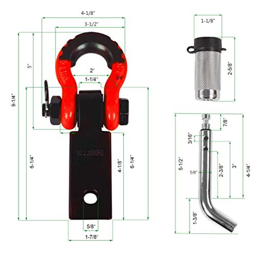 2 Insurance Pins AMBULL Shackle Hitch Receiver 2 Inch Locking Pin Blue ...