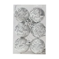 HomeDM Christmas Balls 6Pcs Purple Shatterproof Ornaments Balls 4cm/1.57" Christmas Tree Hanging Pendant for Holiday Wedding Party Home Decor