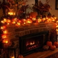 thumbnail image 5 of Tryvkinvive Halloween Maple Leaf String Lights 68",Pumpkin Eyeball Spider Fairy Lights,Decorative Light Strings for Home Decor Supplies Indoor Table,Window,Thanksgiving & Halloween Party Decor, 5 of 8