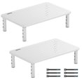 thumbnail image 1 of Soporte para monitor BONTEC, paquete de 2 unidades, para ordenador portátil, color blanco, 1 of 7
