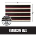 thumbnail image 3 of GORILLA GRIP Striped Doormat, Thick Bristle Door Mat Catches Dirt from Shoes, 24x16, Burgundy Black Cream, 3 of 9