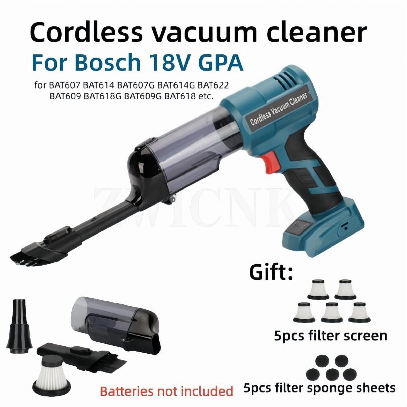 New cordless handheld vacuum cleaner, suitable for Bos*ch 18V GPA lithium battery BAT607 BAT614 for cleaning cars, tables, etc.