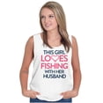 thumbnail image 4 of Wife Husband Loves Fishing Cute Girly Tank Top Tee Shirt Women Brisco Brands L, 4 of 5