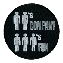 2's Company 3's Fun Stick Figure Patch, Dirty Patches