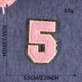 thumbnail image 2 of Tyeign Embroidery Stickers, Computer Embroidery Towel Embroidery Pink 0-9 Number Clothing Accessories Clothing And Hat Accessories Patch Cloth Stickers Stationery Stickers, Stationery Set, 2 of 2