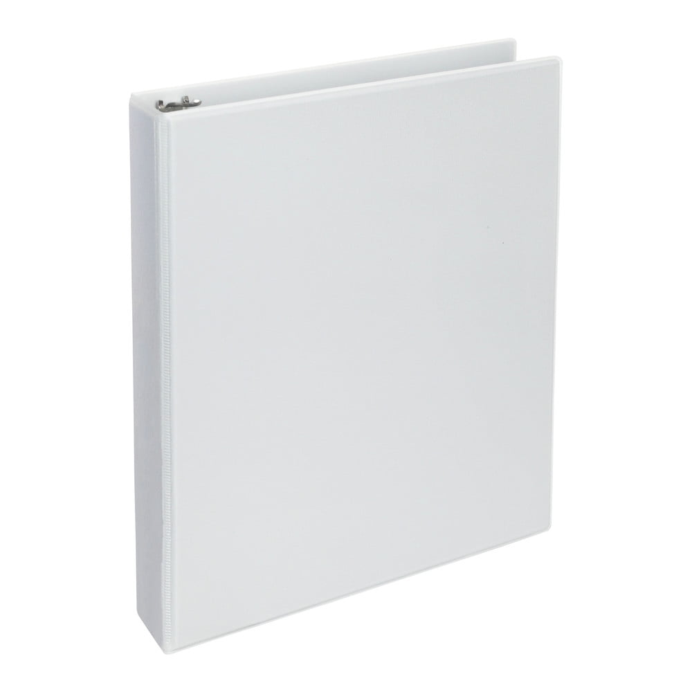 Universal Deluxe Round Ring View Binder, 1-1/2' Capacity, White -UNV20722