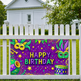 thumbnail image 5 of Colorful Birthday Carnival Banner Decorative Mask Party Background for Celebration Event Indoor Use, 5 of 7