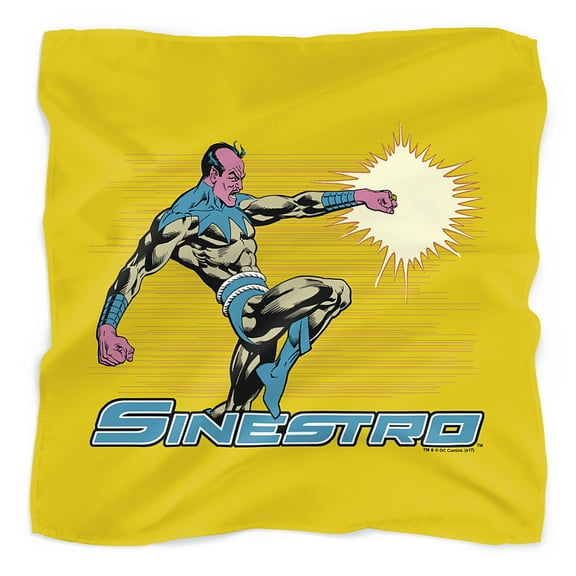 Green Lantern Sinestro Yellow Lantern Bandana (21 in x 21 in)