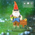 thumbnail image 5 of Gnomos de jardín: estatuas de jardín de gnomos de cuento de hadas, decoraciones de jardín de gnomos, estatua de jardín al aire libre, decoraciones al aire libre, patio o césped, decoración interior divertida, adornos de jardín de hadas ER, 5 of 5