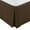Coffee Color, variant on PiccoCasa Pleated Ruffle Bed Skirts with 14" Drop, Queen Black