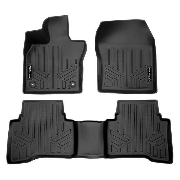 SMARTLINER All Weather Protection Custom Fit Black 2 Row Floor Mat Liner Set Compatible With 2023-2024 Toyota Prius
