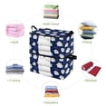 thumbnail image 4 of Foldable Clothes Storage Bags Clothes Organizer Bin with Clear Windows for Clothes Bedding Ghost on Dark Blue Background, 4 of 6