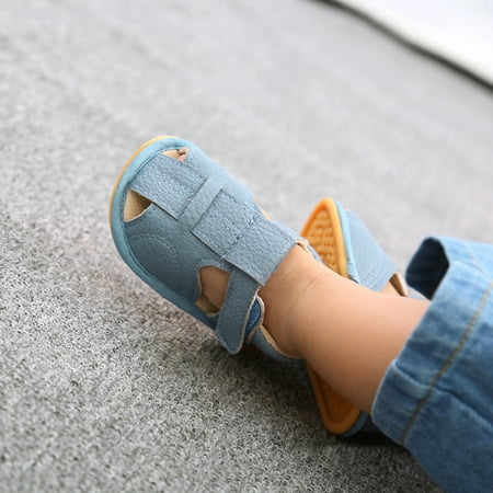 

Herrnalise Baby Boys Girls Sandals Soft Non-Slip Rubber Sole Prewalker Flat Walking Shoes Shoes for Toddler Girls