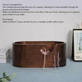 thumbnail image 3 of Yarn Holder, Wooden Yarn Storage Bowl Smoothly Threading Retro Color Exquisite Craftsmanship Stylish Oval Shaped  for Household Crocheting, 3 of 7