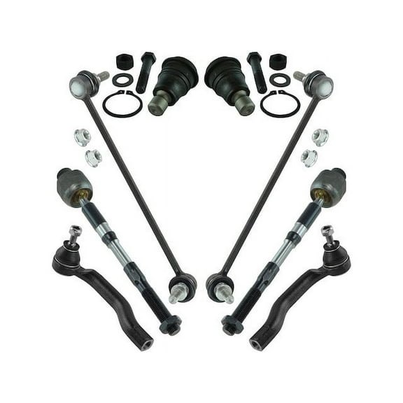 Front Ball Joint Sway Bar Link Tie Rod End Kit 8 Piece - Compatible with 2008 - 2013 Nissan Rogue 2009 2010 2011 2012
