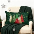 thumbnail image 5 of Christmas Linen Pillow Cases, 12''x20'' Christmas Tree Print Soft Pillow Covers for Home Sofa Bed Decoration, 5 of 6