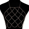 thumbnail image 3 of 3X Cadena del Cuerpo de Halterneck de la Mujer Bralette Bikini Sujetadores de Collares Estómagos (Oro), 3 of 10